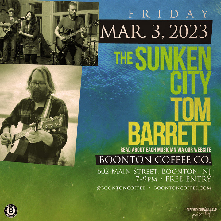 Songwriter Series: The Sunken City + Tom Barrett