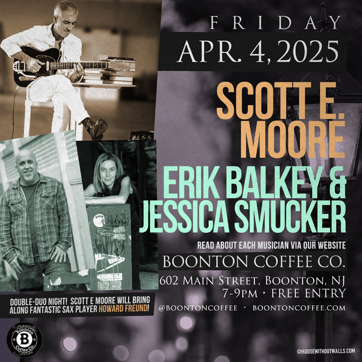 Songwriter Series: Scott E. Moore + Erik Balkey & Jessica Smucker