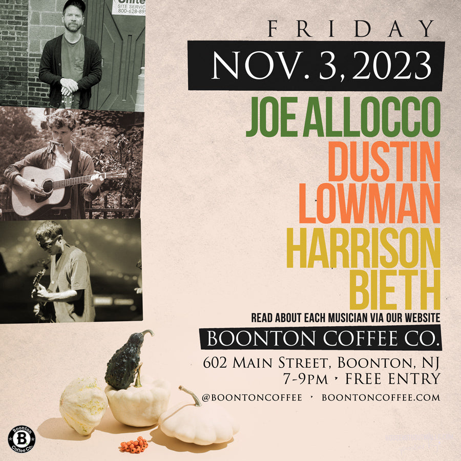 Songwriter Series: Joe Allocco + Dustin Lowman + Harrison Bieth